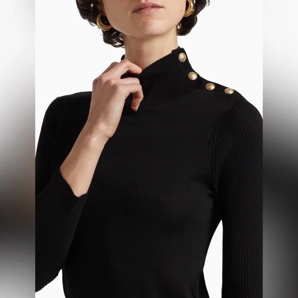 L'AGENCE Kamdyn Mock Turtleneck Top